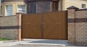 Уличные распашные ворота премиум, 3500х2000