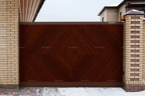 Уличные откатные ворота премиум, 3300х2300