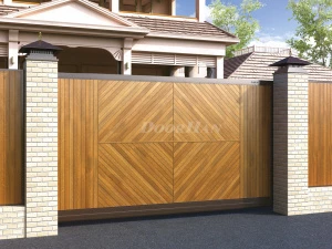 Автоматические откатные ворота под дерево DoorHan премиум классик серии slg-a 4500x2500