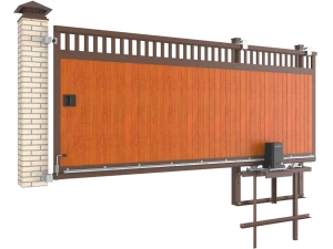 Откатные ворота DoorHan серии slg-a с решеткой, 7100х1600