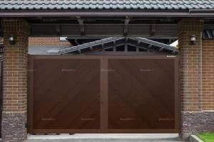 Уличные распашные ворота премиум, 3800х2000