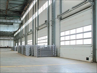 Панорамные секционные ворота DoorHan серии isd02 2700x5300 (остекление с перемычками)