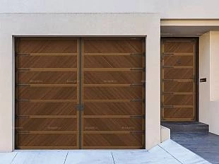 Секционные гаражные ворота премиум кантри, 2400х2200