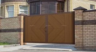 Уличные распашные ворота премиум, 3300х1900