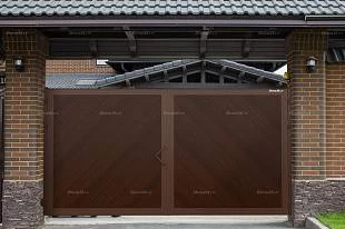 Уличные распашные ворота премиум, 3100х1900